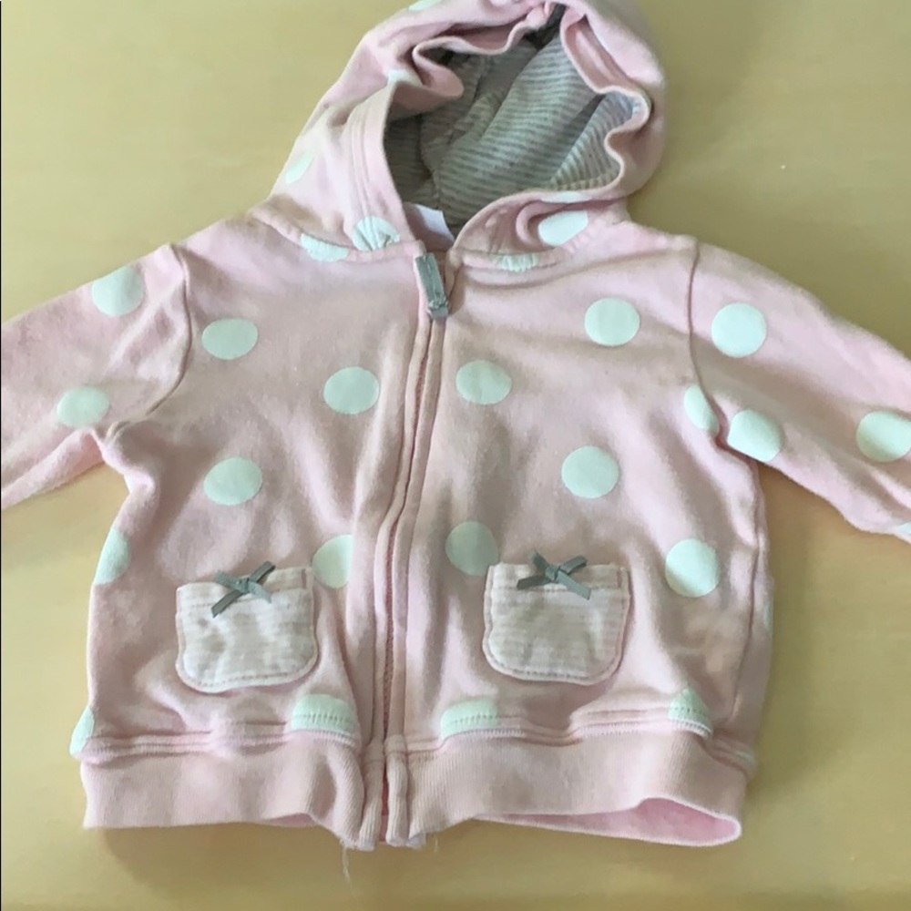 Carters pink zip up hoodie